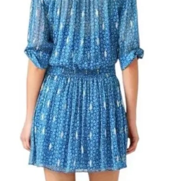 ba&sh Madrid Brown and Gold Silk Mini Dress Size 2 (US 6) Boho French Girl Flowy - Picture 12 of 12